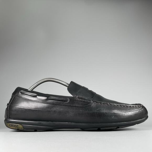 Sperry Gold Cup Mens 11 M Black Leather Slip On Driving Penny Loafers Casual GUC - Picture 6 of 9